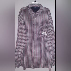 MARITHE + FRANCOIS GIRBAUD mens 4X plaid button-down top